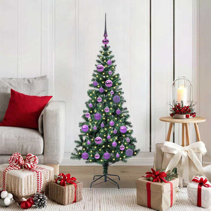 vidaXL Artificial Pre-lit Christmas Tree Green 120 cm PVC and Metal - 49808