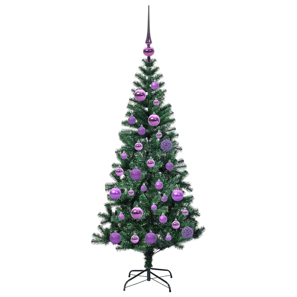 vidaXL Artificial Pre-lit Christmas Tree Green 120 cm PVC and Metal - 49808