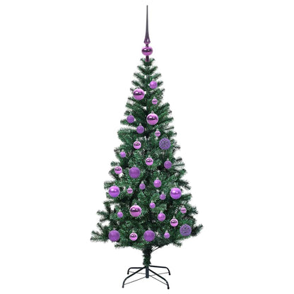 vidaXL Artificial Pre-lit Christmas Tree Green 120 cm PVC and Metal - 49808