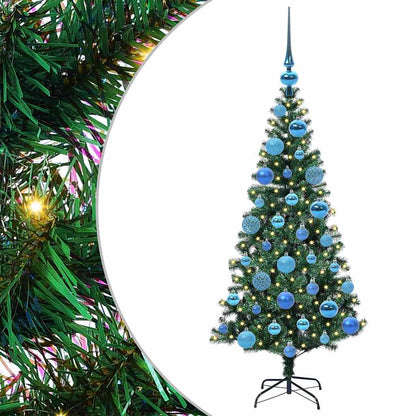 vidaXL Artificial Pre-lit Christmas Tree Green 120 cm PVC and Metal - 49821