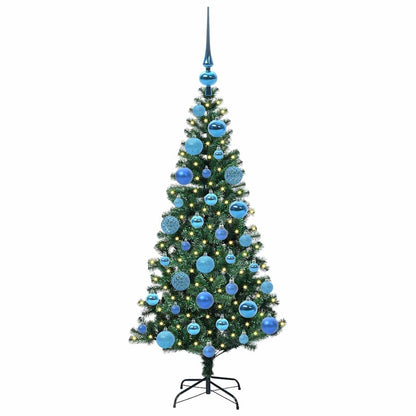 vidaXL Artificial Pre-lit Christmas Tree Green 120 cm PVC and Metal - 49821