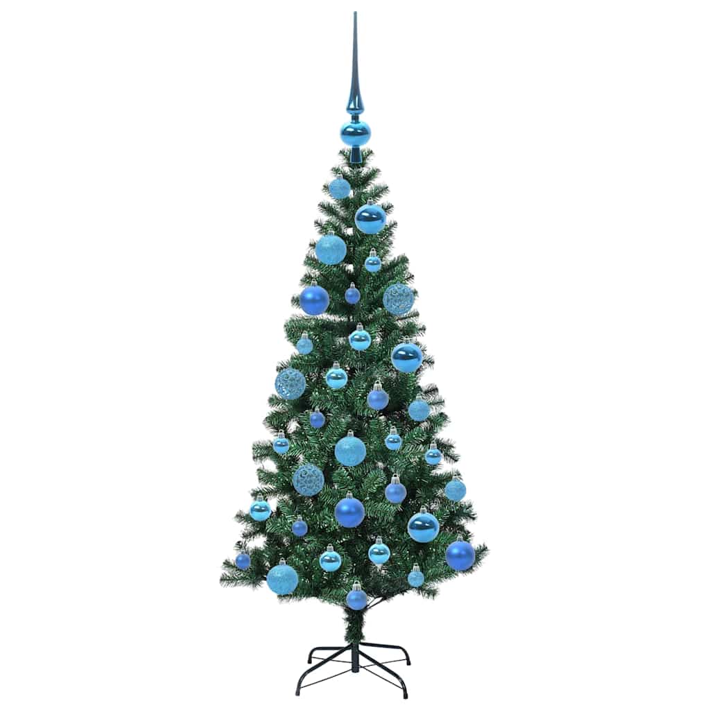 vidaXL Artificial Pre-lit Christmas Tree Green 120 cm PVC and Metal - 49821