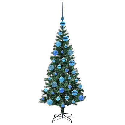 vidaXL Artificial Pre-lit Christmas Tree Green 120 cm PVC and Metal - 49821