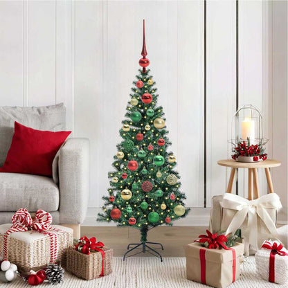 vidaXL Artificial Pre-lit Christmas Tree Green 120 cm PVC and Metal - 49828