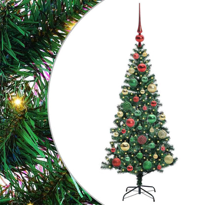 vidaXL Artificial Pre-lit Christmas Tree Green 120 cm PVC and Metal - 49828