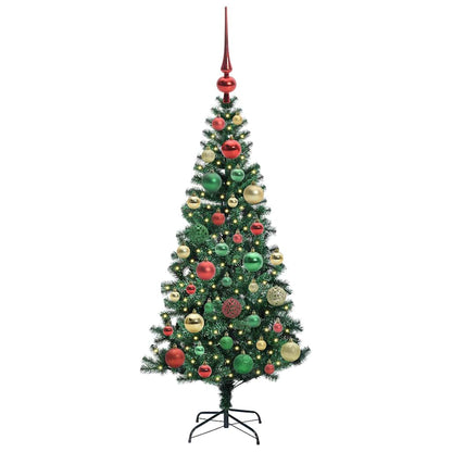 vidaXL Artificial Pre-lit Christmas Tree Green 120 cm PVC and Metal - 49828