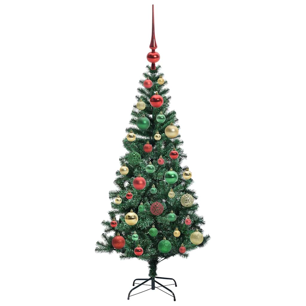 vidaXL Artificial Pre-lit Christmas Tree Green 120 cm PVC and Metal - 49828