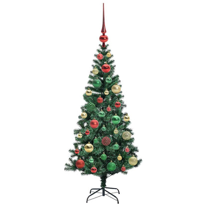 vidaXL Artificial Pre-lit Christmas Tree Green 120 cm PVC and Metal - 49828