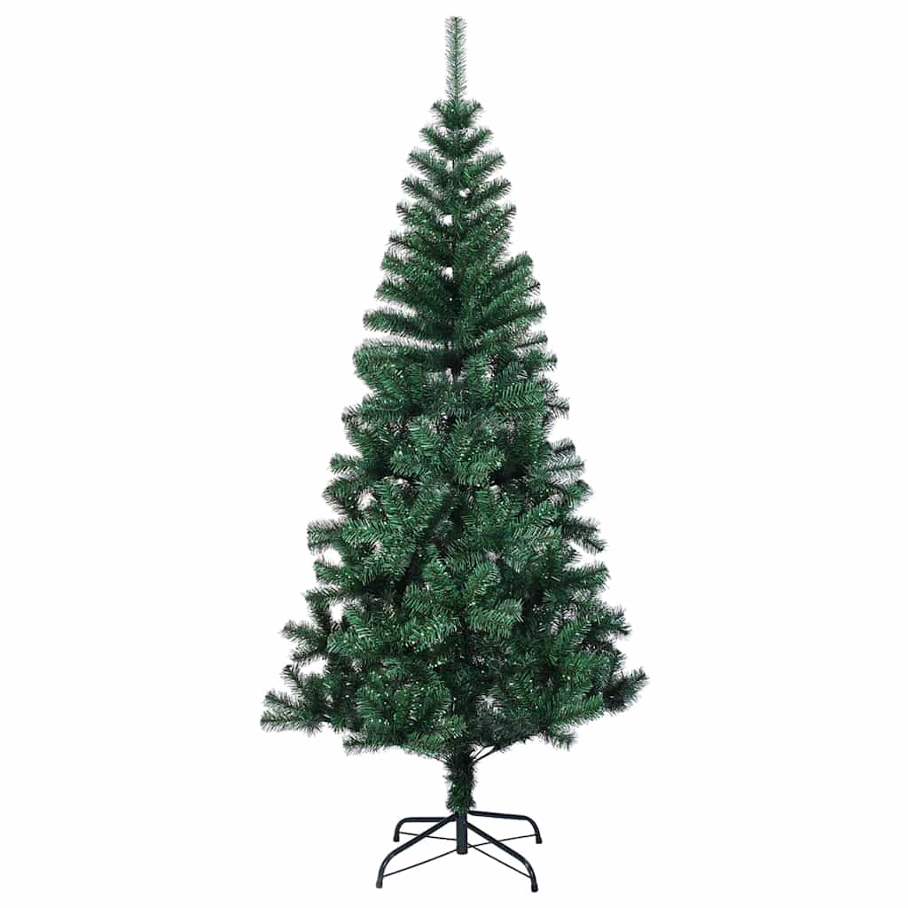 vidaXL Artificial Pre-lit Christmas Tree Green 120 cm PVC and Metal - 49828