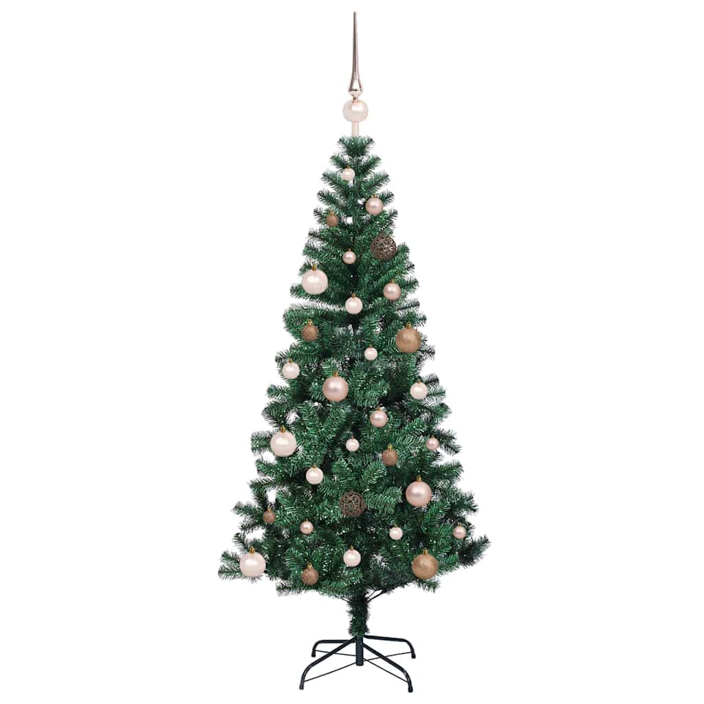 vidaXL Artificial Pre-lit Christmas Tree Green 150 cm PVC and Metal - 49846