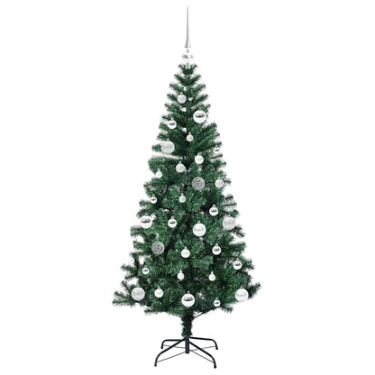 vidaXL Artificial Pre-lit Christmas Tree Green 150 cm PVC and Metal - 49883