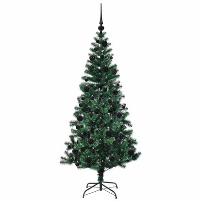 vidaXL Artificial Pre-lit Christmas Tree Green 180 cm PVC and Metal - 49963