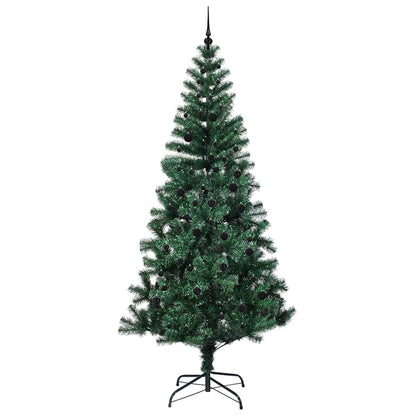 vidaXL Artificial Pre-lit Christmas Tree Green 240 cm PVC and Metal - 50073