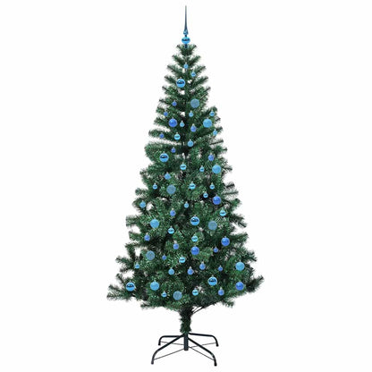 vidaXL Artificial Pre-lit Christmas Tree Green 240 cm PVC and Metal - 50093