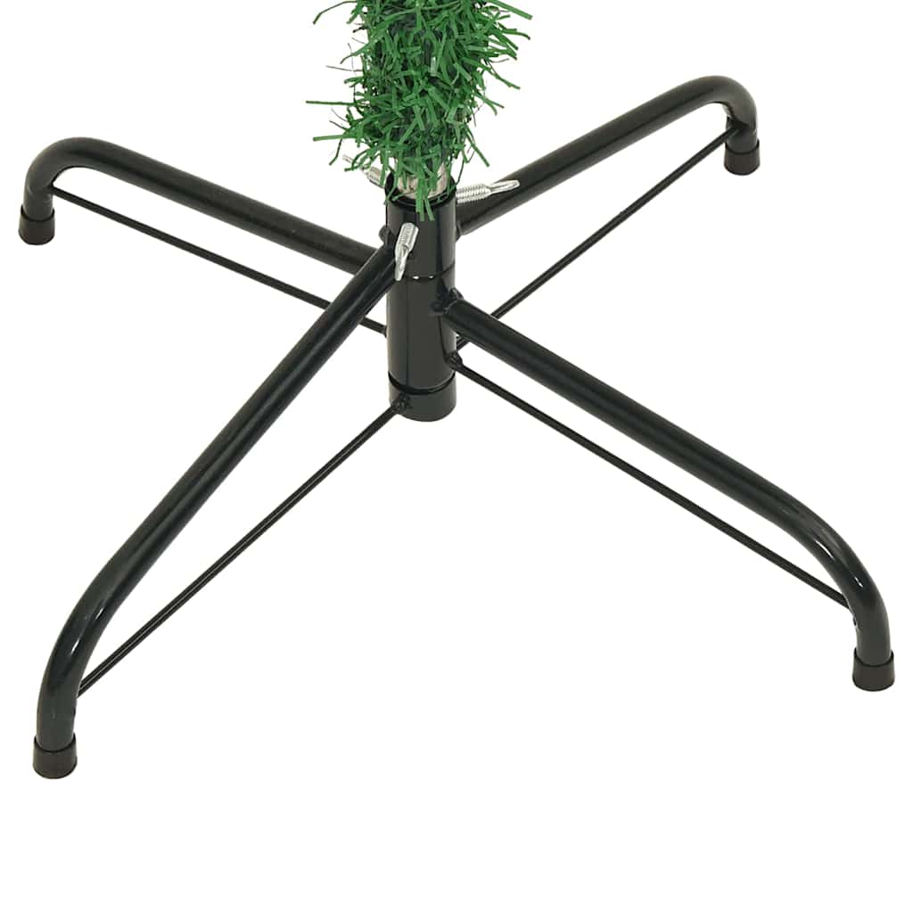 vidaXL Upside-down Artificial Pre-lit Christmas Tree with Ball Set PVC - Green - 210 cm - 50101