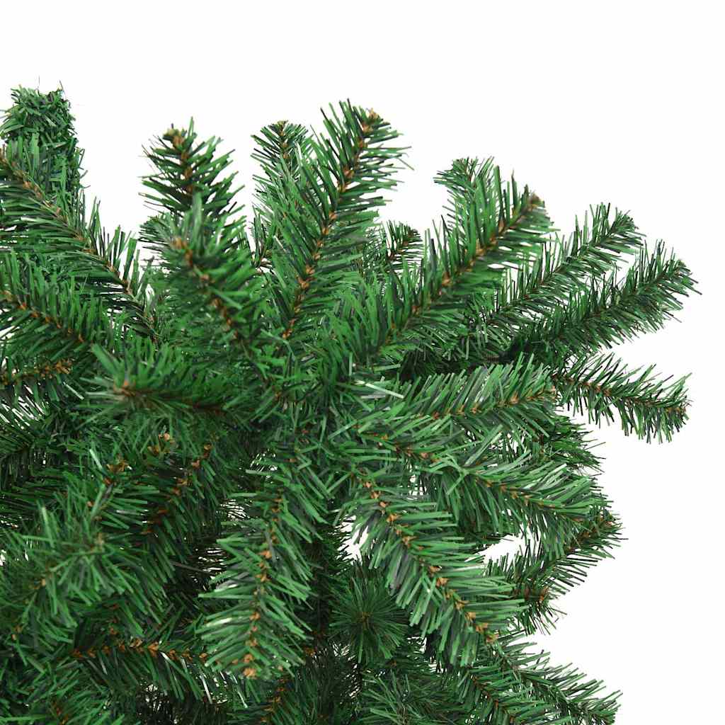 vidaXL Upside-down Artificial Pre-lit Christmas Tree with Ball Set PVC - Green - 210 cm - 50108