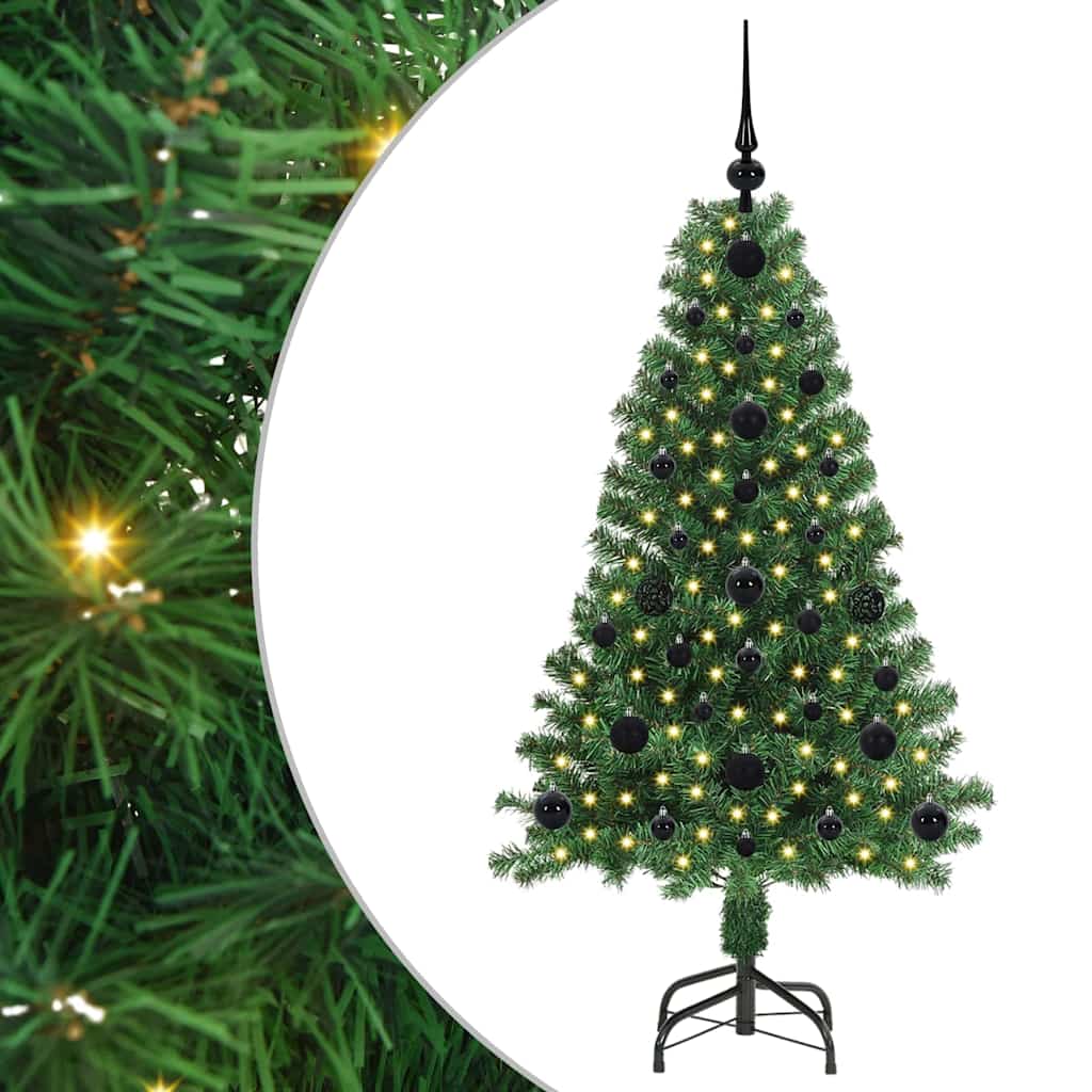 vidaXL Artificial Christmas Tree with 150 LEDs with Stand Green 120 cm - 50119