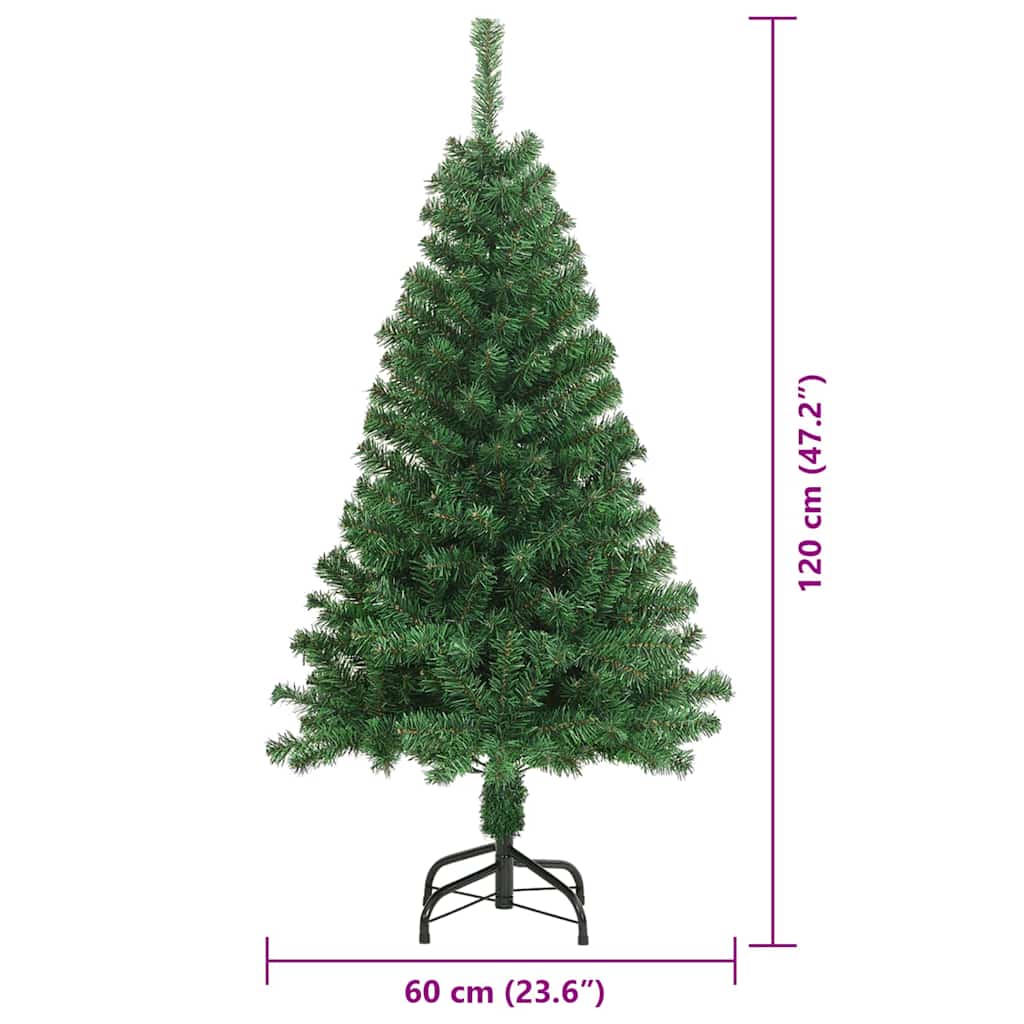 vidaXL Artificial Christmas Tree with 150 LEDs with Stand Green 120 cm - 50137