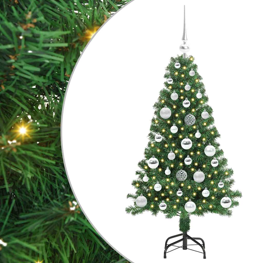 vidaXL Artificial Christmas Tree with 150 LEDs with Stand Green 120 cm - 50138