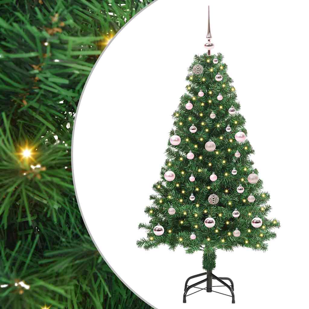 vidaXL Artificial Christmas Tree with 150 LEDs with Stand Green 150 cm - 50182