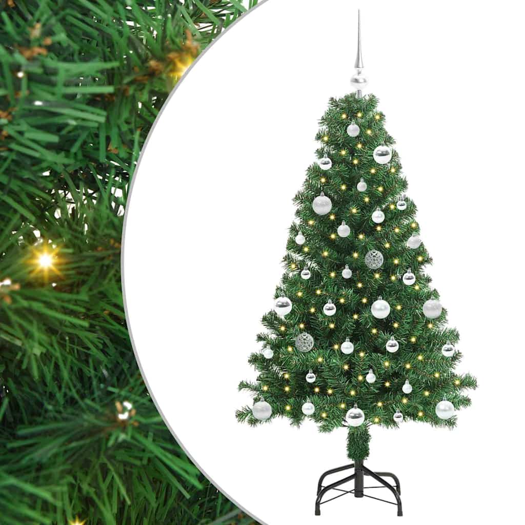 vidaXL Artificial Christmas Tree with 150 LEDs with Stand Green 150 cm - 50207