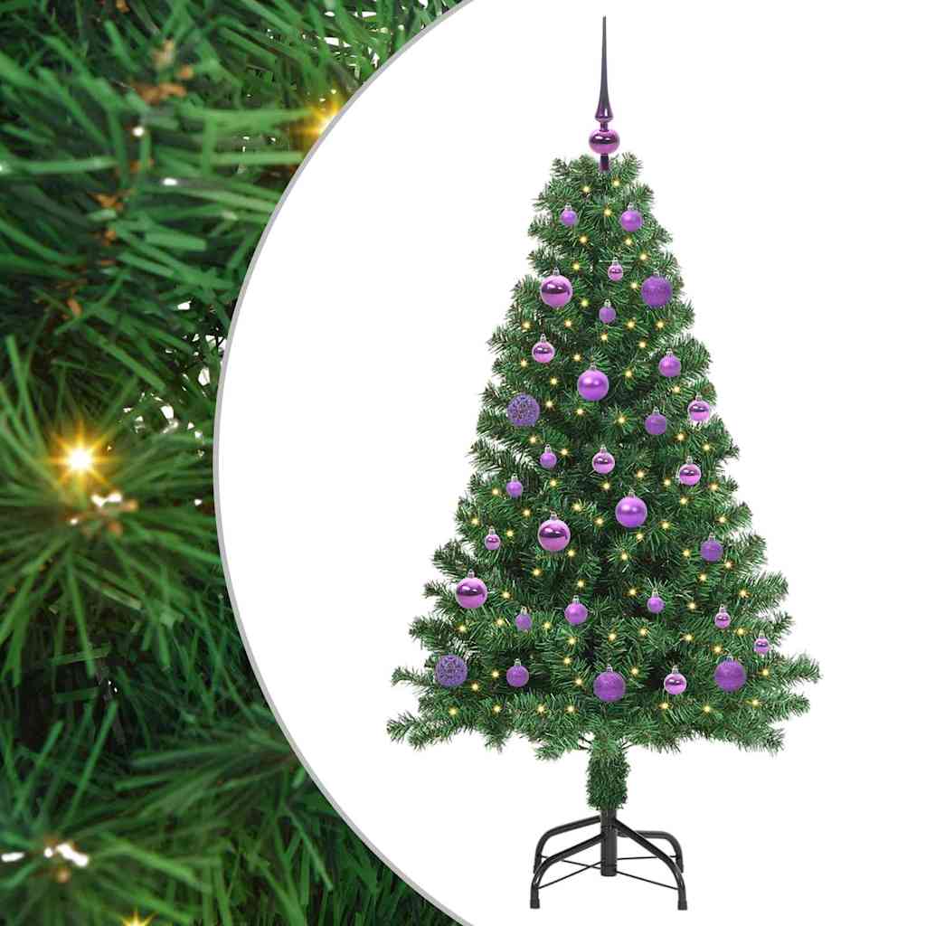vidaXL Artificial Christmas Tree with 150 LEDs with Stand Green 150 cm - 50208