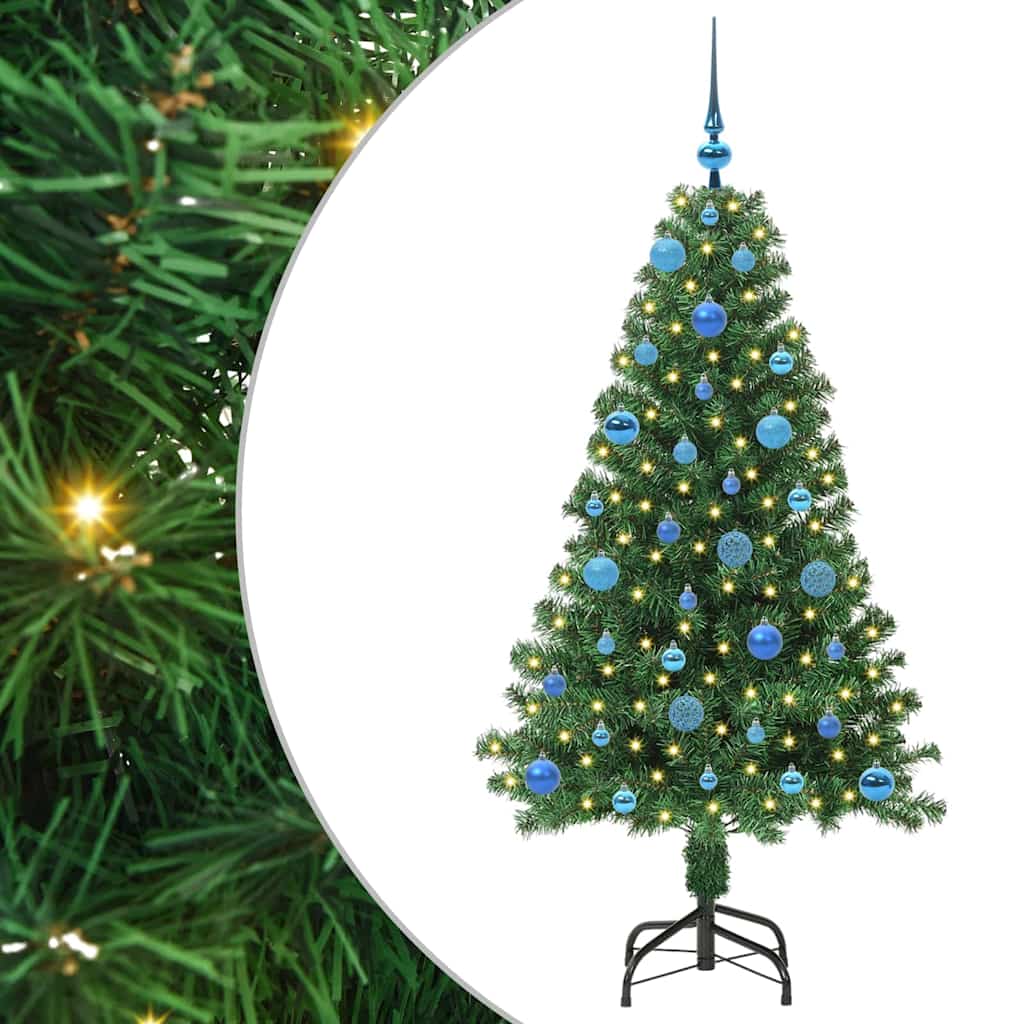 vidaXL Artificial Christmas Tree with 150 LEDs with Stand Green 150 cm - 50221