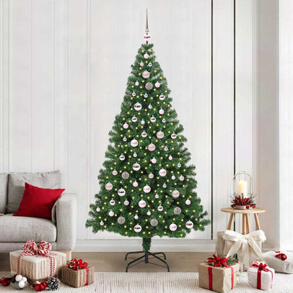 vidaXL Artificial Christmas Tree with 300 LEDs with Stand Green 210 cm - 50237