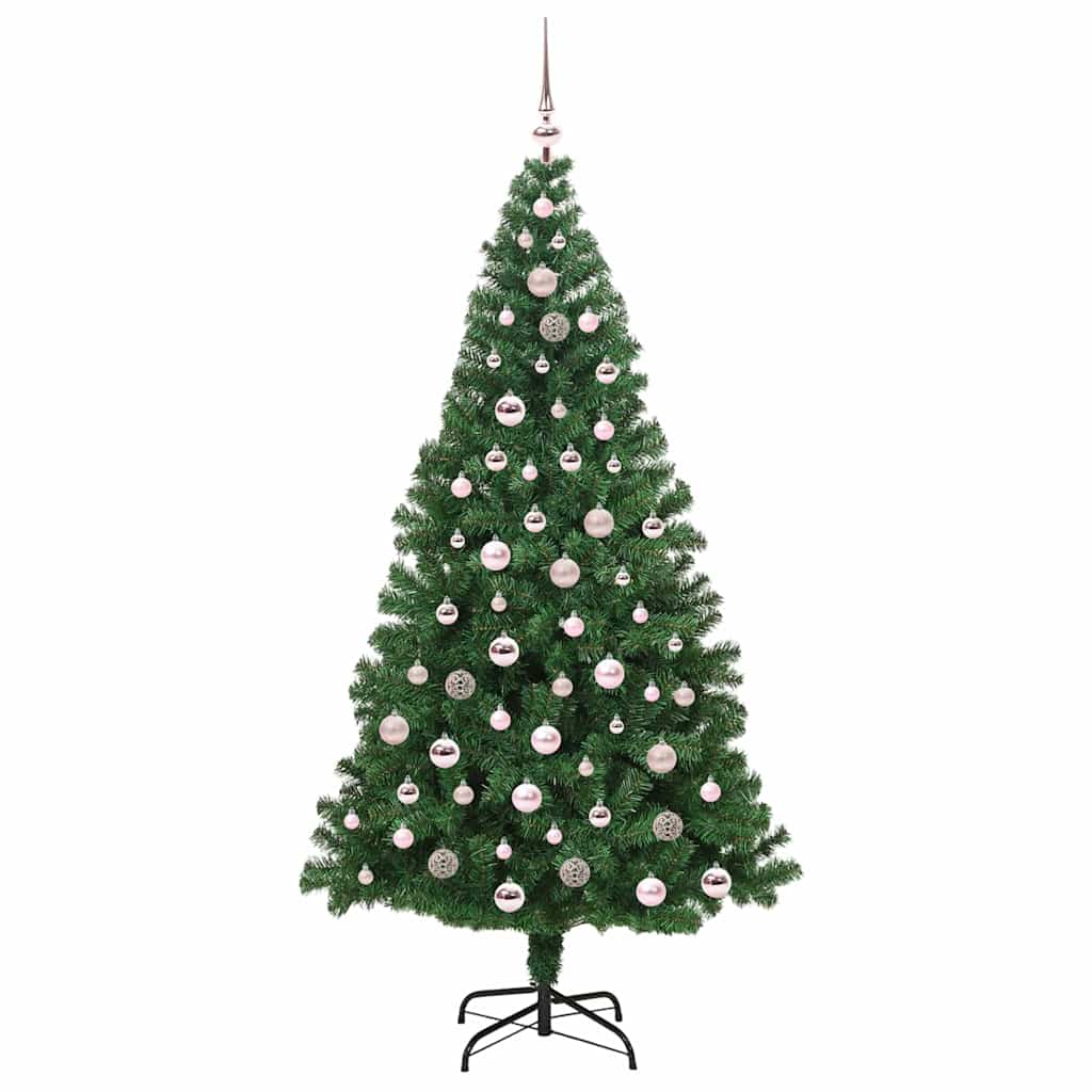 vidaXL Artificial Christmas Tree with 300 LEDs with Stand Green 210 cm - 50237