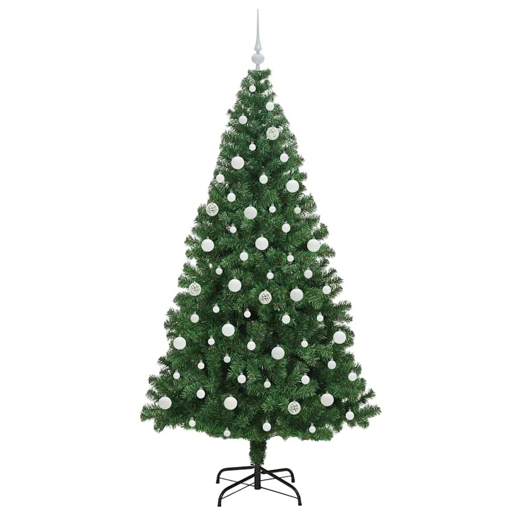 vidaXL Artificial Christmas Tree with 300 LEDs with Stand Green 210 cm - 50239