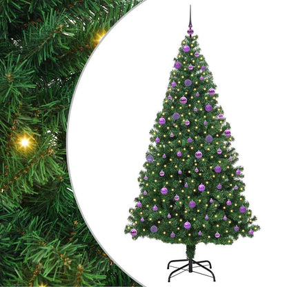 vidaXL Artificial Christmas Tree with 300 LEDs with Stand Green 210 cm - 50240