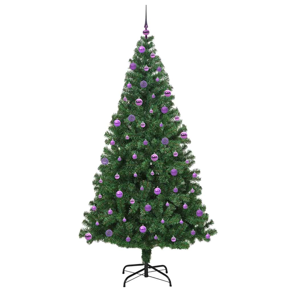vidaXL Artificial Christmas Tree with 300 LEDs with Stand Green 210 cm - 50240
