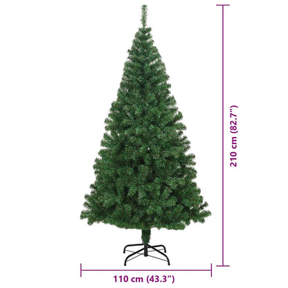 vidaXL Artificial Christmas Tree with 300 LEDs with Stand Green 210 cm - 50240