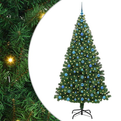 vidaXL Artificial Christmas Tree with 300 LEDs with Stand Green 210 cm - 50244