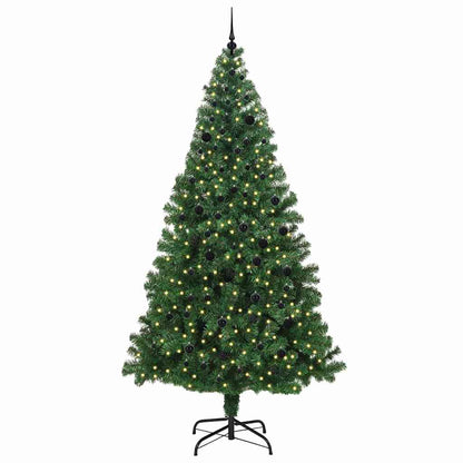vidaXL Artificial Christmas Tree with 300 LEDs with Stand Green 240 cm - 50253