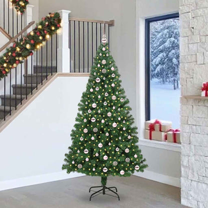 vidaXL Artificial Christmas Tree with 300 LEDs with Stand Green 240 cm - 50254
