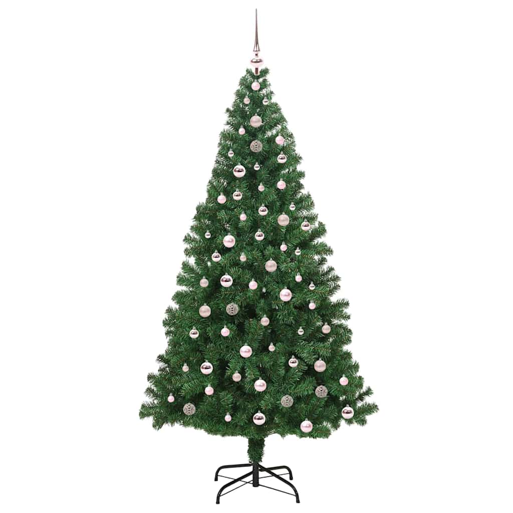 vidaXL Artificial Christmas Tree with 300 LEDs with Stand Green 240 cm - 50254