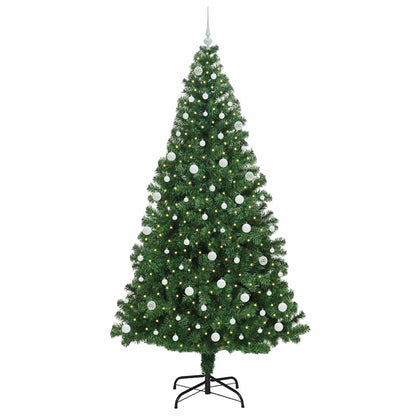 vidaXL Artificial Christmas Tree with 300 LEDs with Stand Green 240 cm - 50257