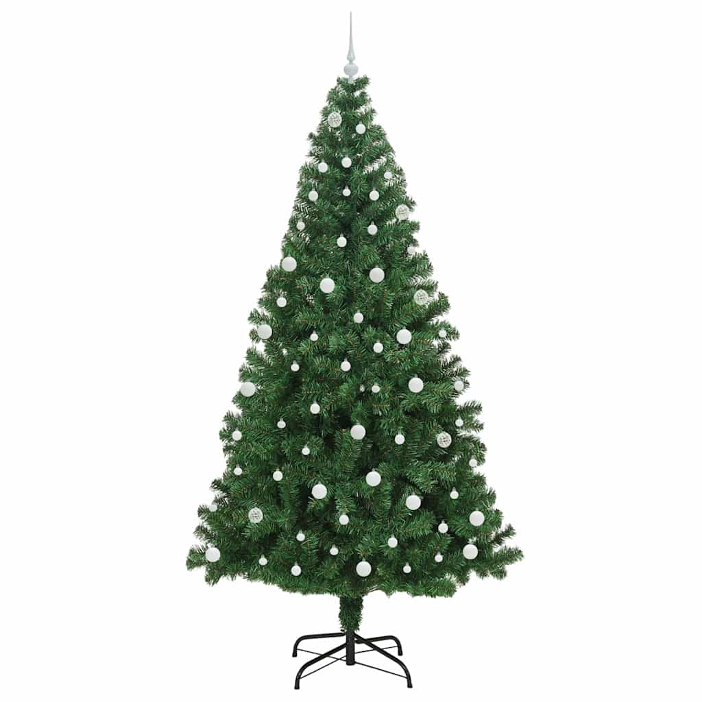 vidaXL Artificial Christmas Tree with 300 LEDs with Stand Green 240 cm - 50257