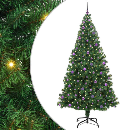 vidaXL Artificial Christmas Tree with 300 LEDs with Stand Green 240 cm - 50258