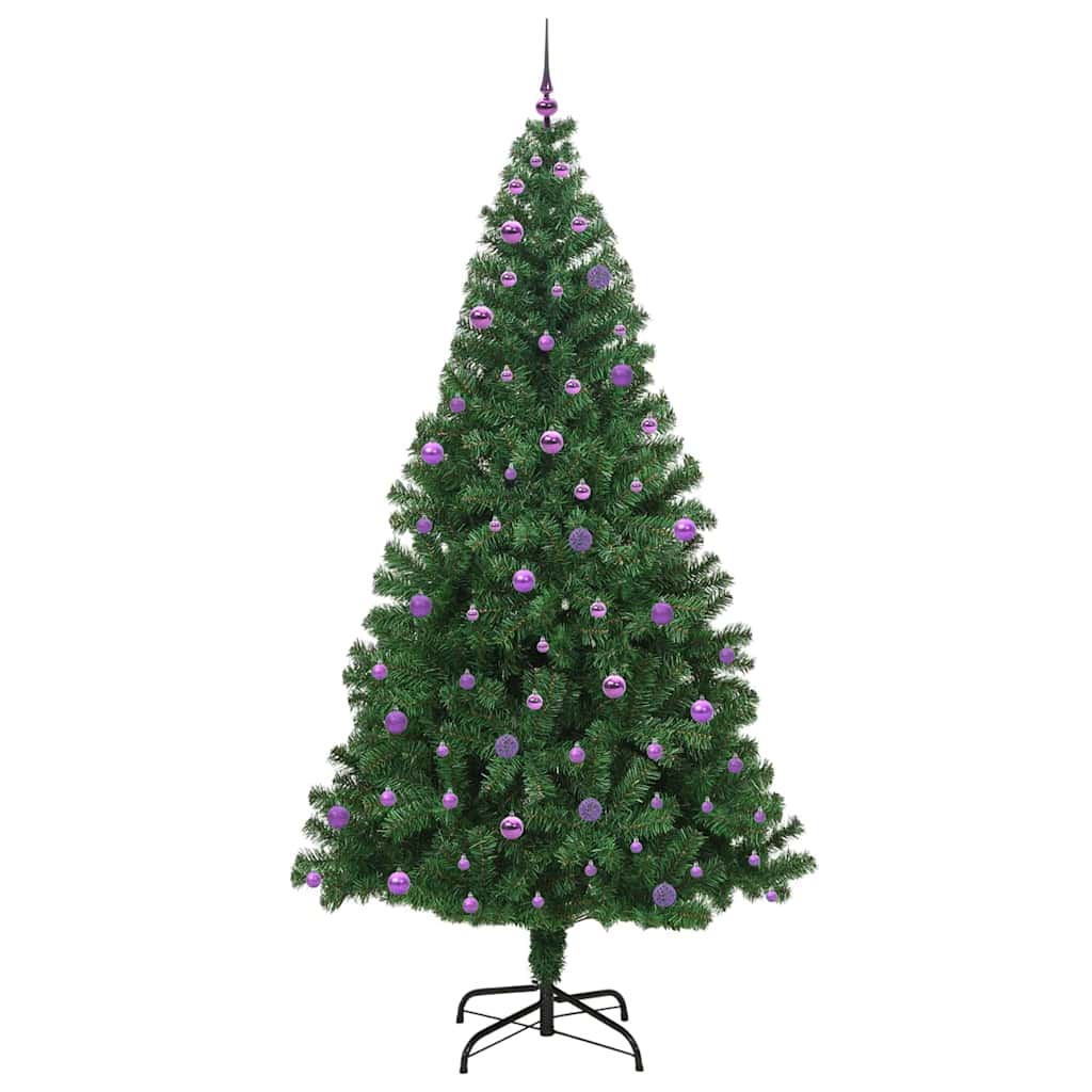 vidaXL Artificial Christmas Tree with 300 LEDs with Stand Green 240 cm - 50258