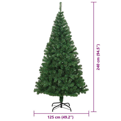 vidaXL Artificial Christmas Tree with 300 LEDs with Stand Green 240 cm - 50258