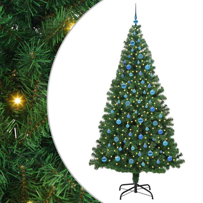 vidaXL Artificial Christmas Tree with 300 LEDs with Stand Green 240 cm - 50271