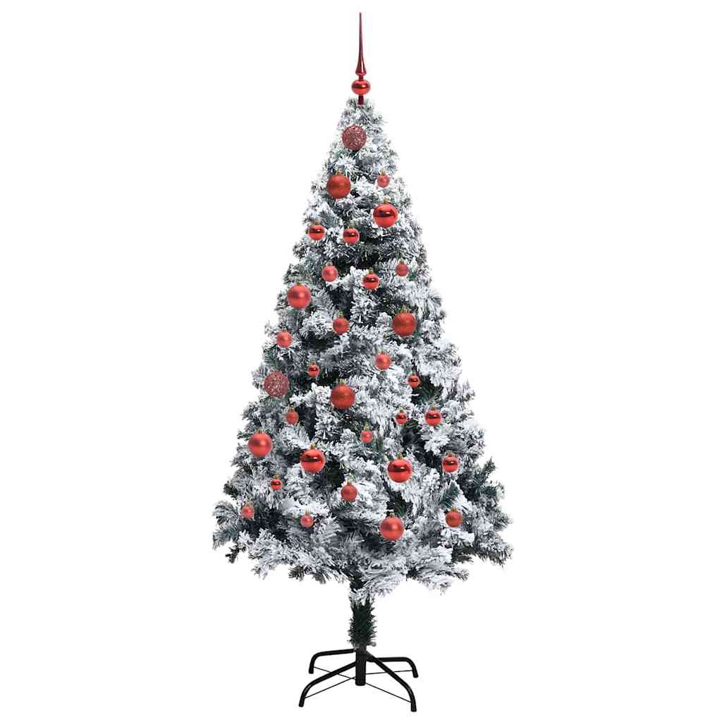 vidaXL Artificial Christmas Tree with 150 LEDs with Stand White 150 cm