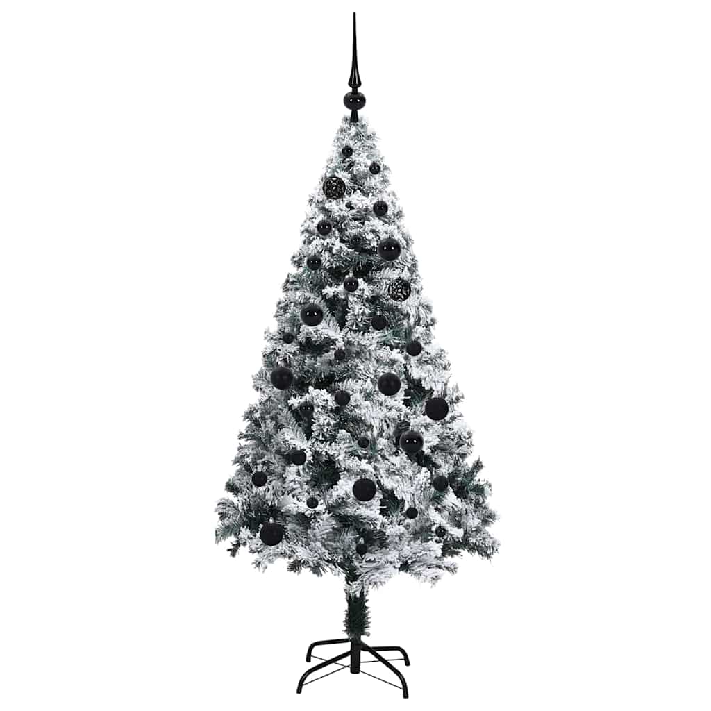 vidaXL Artificial Christmas Tree with 150 LEDs with Stand White 150 cm - 50286