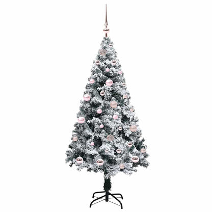 vidaXL Artificial Christmas Tree with 150 LEDs with Stand White 150 cm - 50287