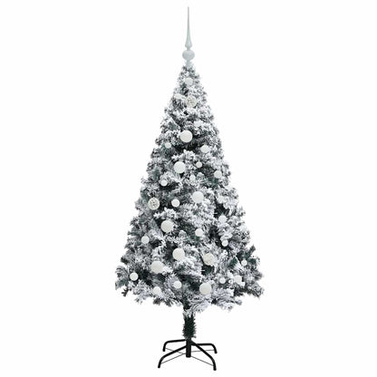 vidaXL Artificial Christmas Tree with 150 LEDs with Stand White 150 cm - 50296