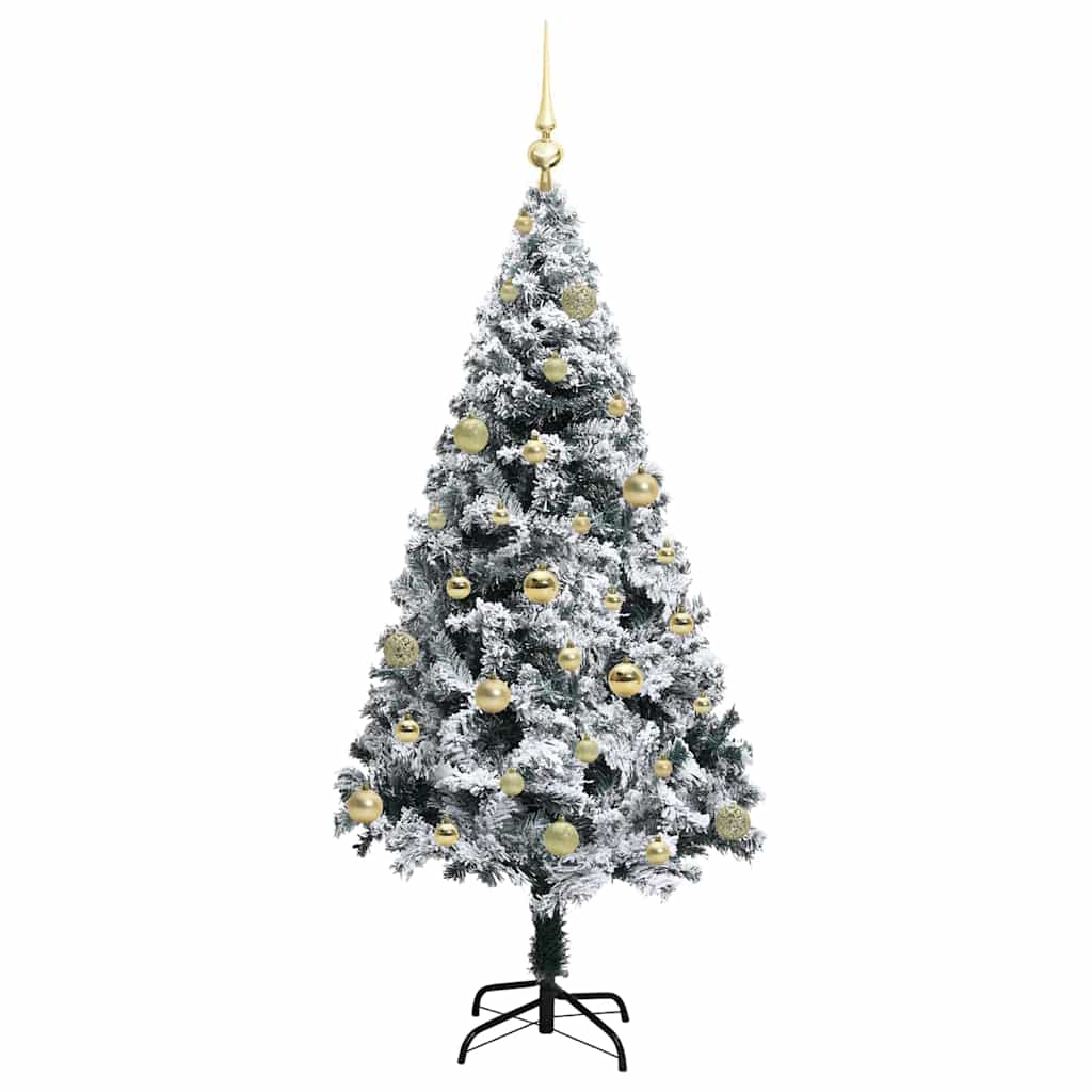 vidaXL Artificial Christmas Tree with 150 LEDs with Stand White 150 cm - 50305