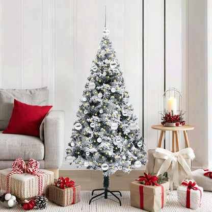 vidaXL Artificial Christmas Tree with 150 LEDs with Stand White 150 cm - 50306