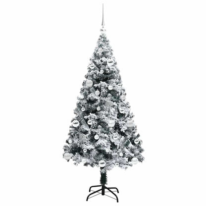 vidaXL Artificial Christmas Tree with 150 LEDs with Stand White 150 cm - 50306